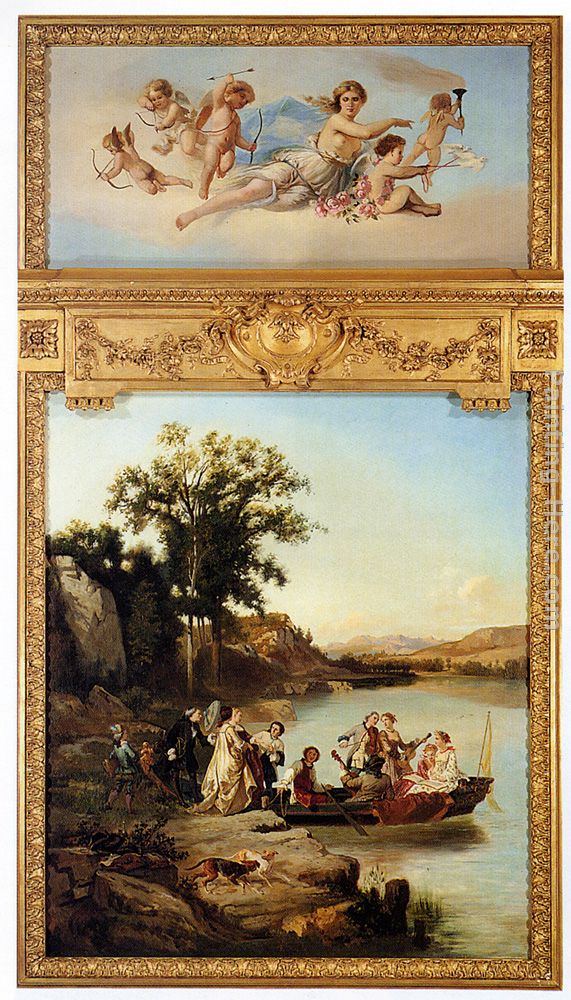Allegory Of Spring The Goddess Pomona Surrounded By Putti painting - Charles Diodore Rahoult Allegory Of Spring The Goddess Pomona Surrounded By Putti art painting